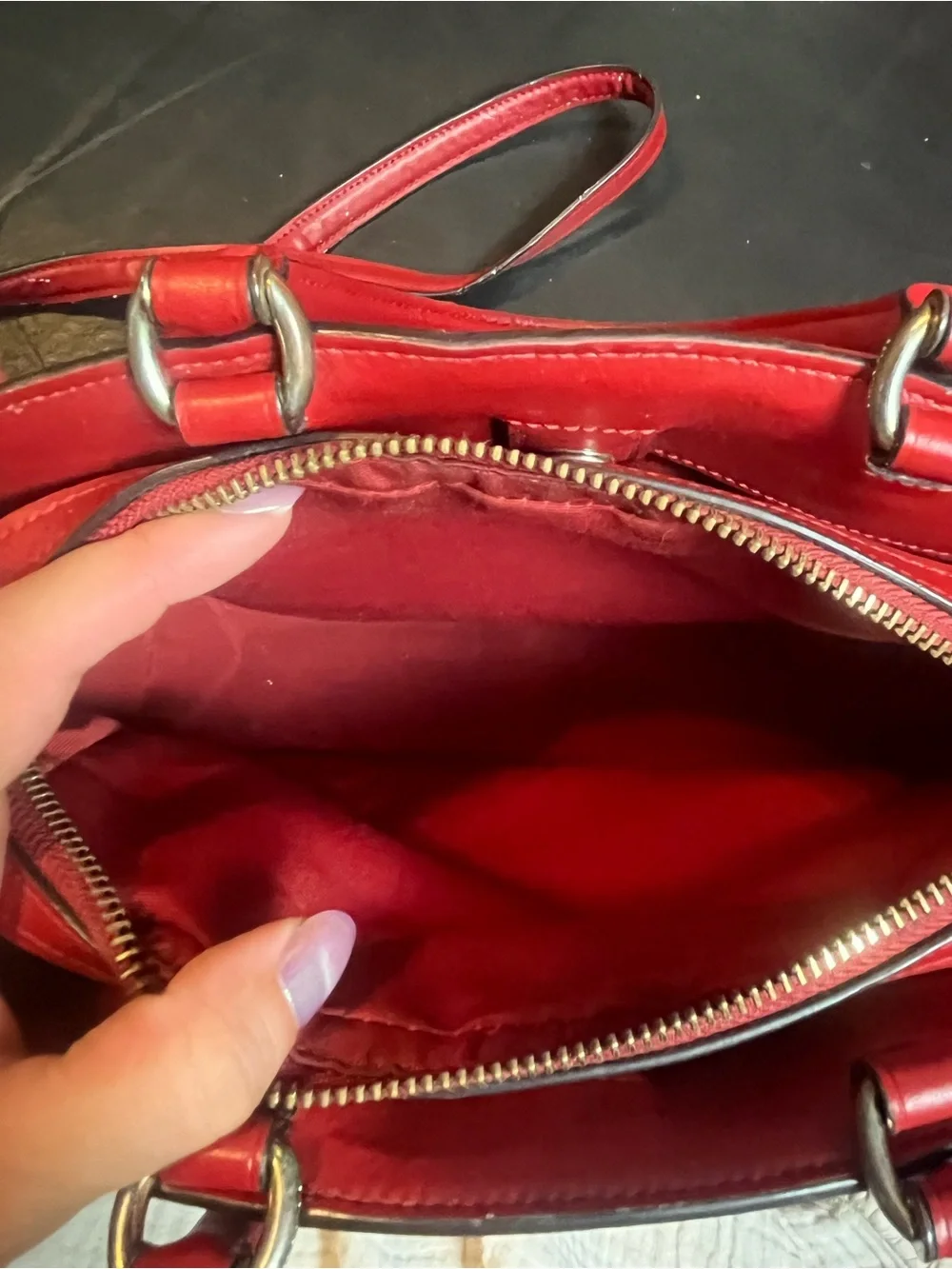Coach Mini Lillie Carryall in Signature Canvas (Brown/1941 Red)